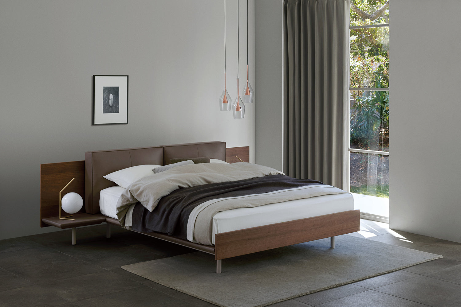 Compact Wooden Storage Bed