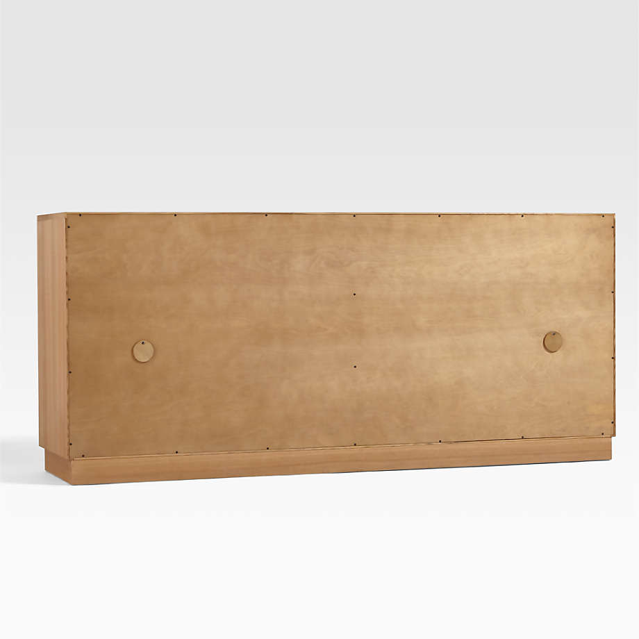 Natural Elm Wood 72" Storage Media Console