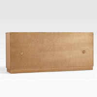 Natural Elm Wood 72" Storage Media Console