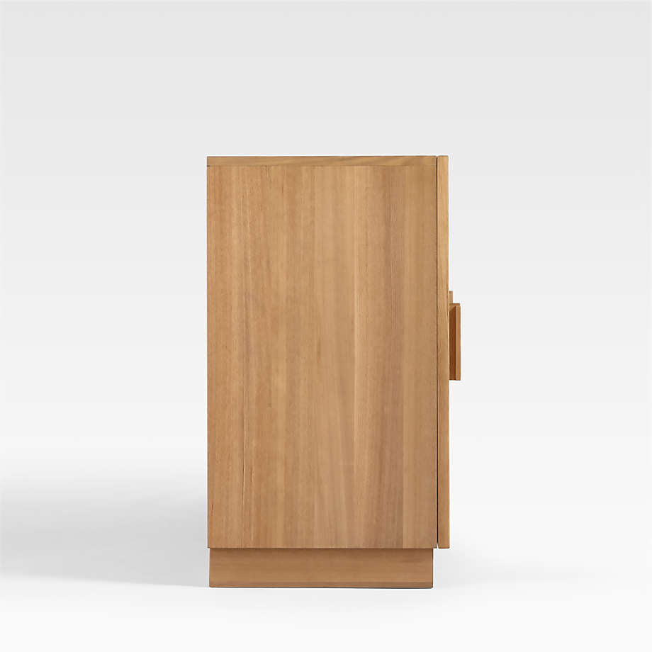 Natural Elm Wood 72" Storage Media Console