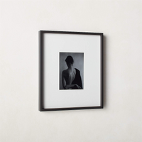 Gallery Soft Black Picture Frame With White Mat 5"X7"