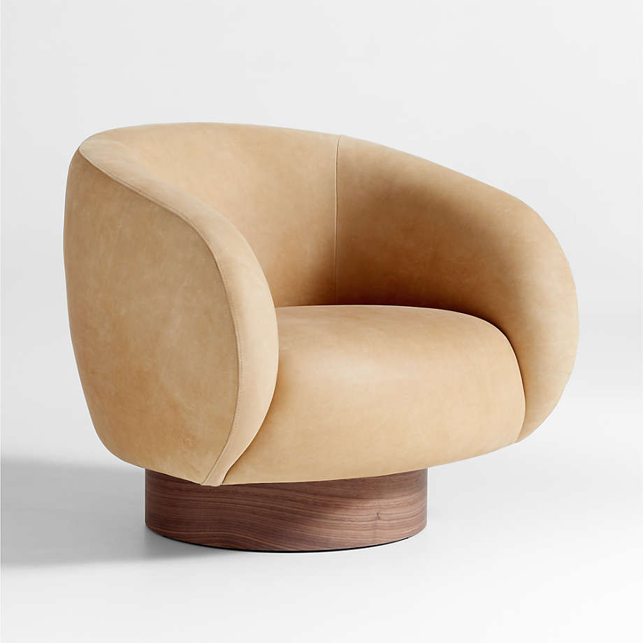 Leather Swivel Accent Chair