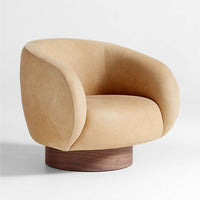 Leather Swivel Accent Chair