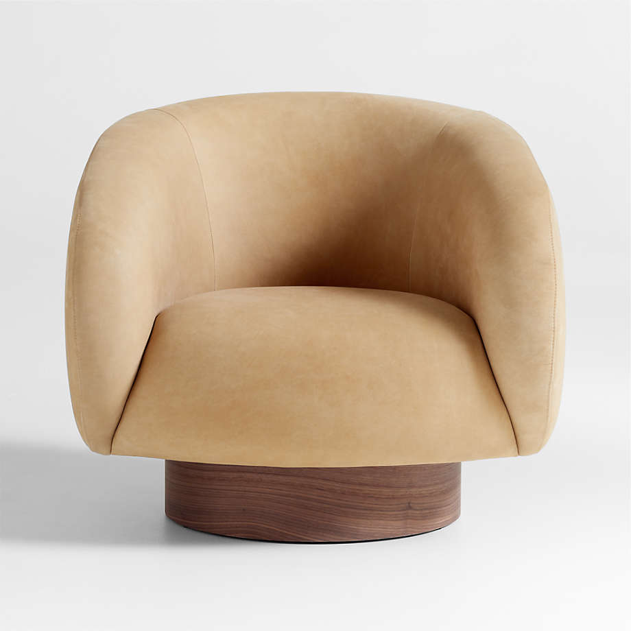 Leather Swivel Accent Chair