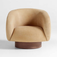 Leather Swivel Accent Chair