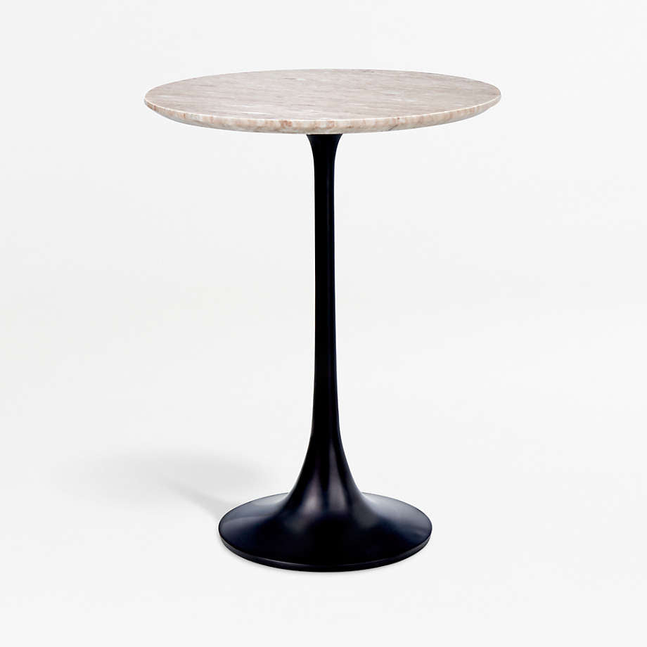 Nero Marble Round Accent Table