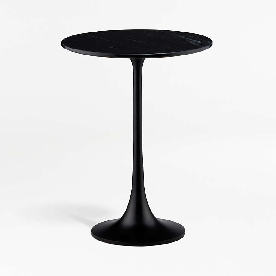 Nero Marble Round Accent Table
