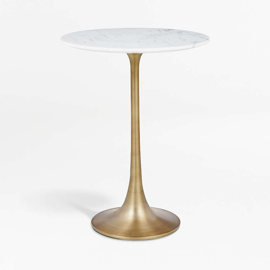 Nero Marble Round Accent Table