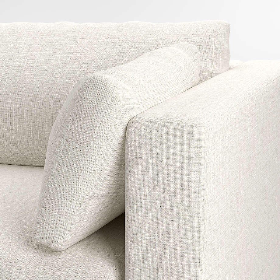 Pacific Wood Bench Seat 2-Piece Chaise Sectional Sofa