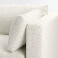 Pacific Wood Bench Seat 2-Piece Chaise Sectional Sofa
