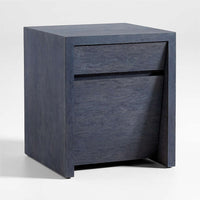 Charcoal Wood Storage End Table