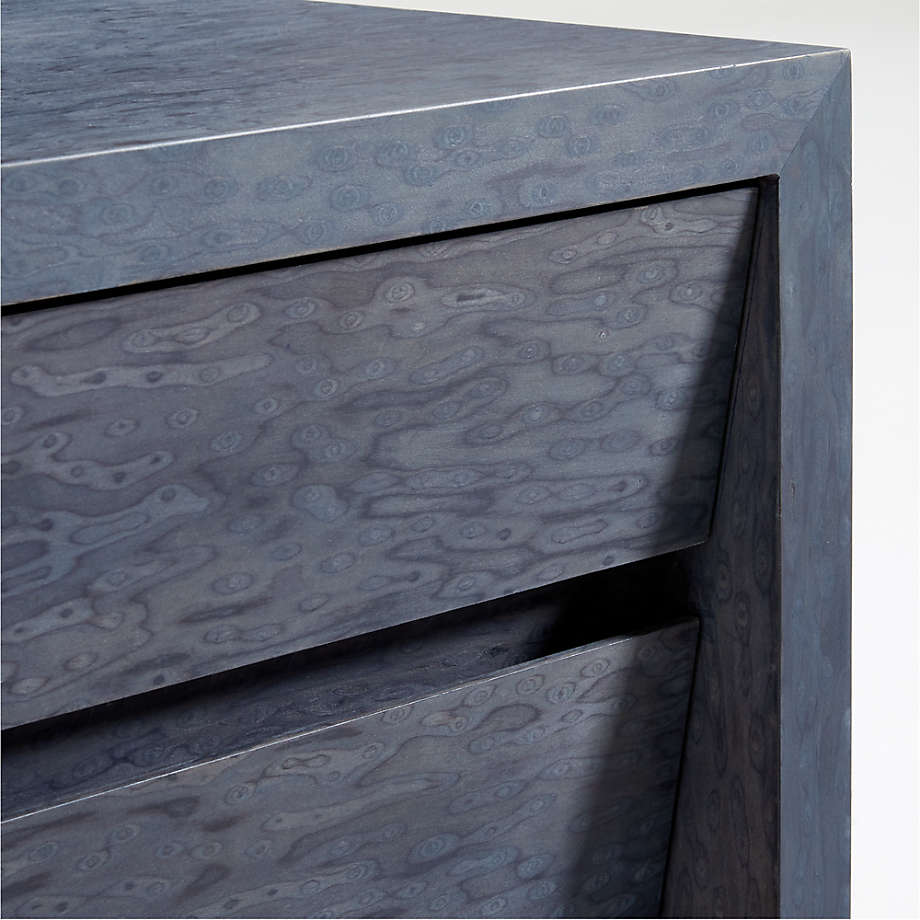 Charcoal Wood Storage End Table