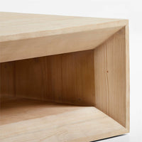 Natural Pine Wood 68" Rectangular Coffee Table