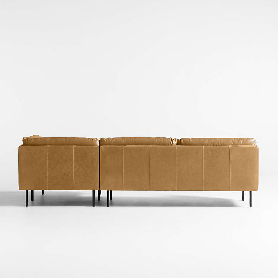 Leather 2-Piece Chaise Sectional Sofa