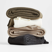 Border Ink Black 80"X80" Oversized Bed Throw Blanket