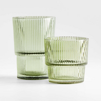 Atwell Moss Green Stackable Ribbed Double