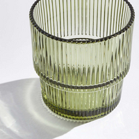 Atwell Moss Green Stackable Ribbed Double